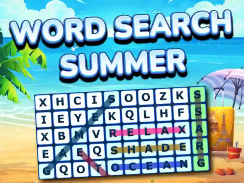 Jwèt Word Search Summer sou entènèt