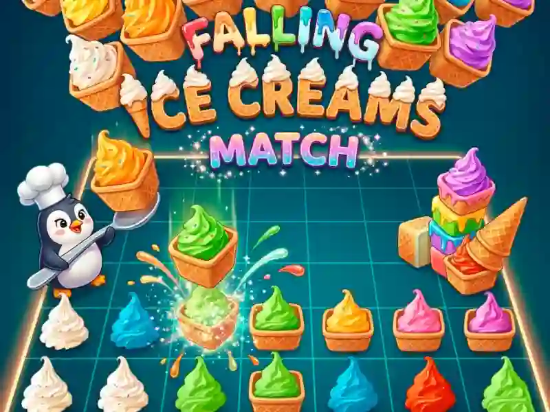 Jwèt Falling Ice Creams Match sou entènèt