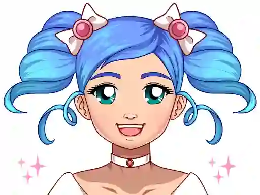 Jwèt Kawaii Magical Girl Dress Up Game sou entènèt