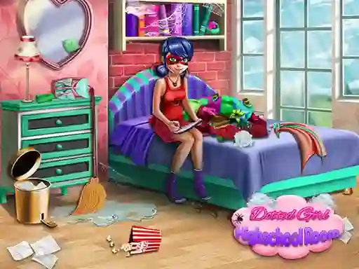 Jwèt Dotted Girl: Highschool room sou entènèt