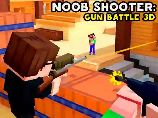 Jwèt Noob Shooter: Gun Battle 3D sou entènèt