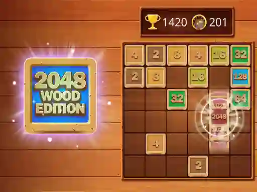 Jwèt 2048 Wooden Edition sou entènèt