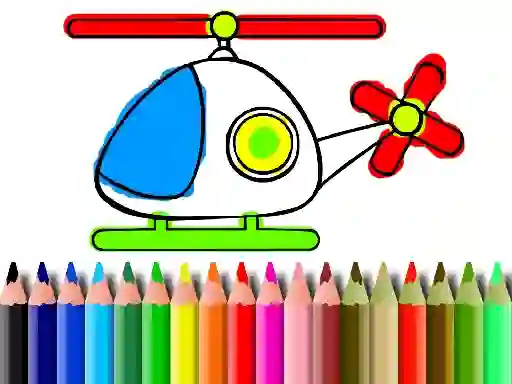 Jwèt Back To School Helicopter Coloring sou entènèt