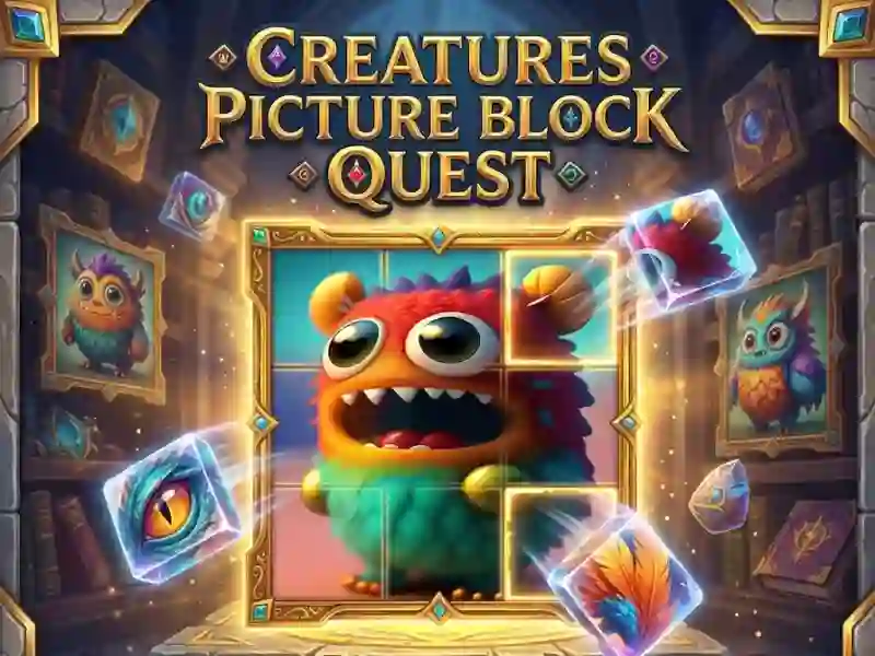 Jwèt Creatures Picture Block Quest sou entènèt