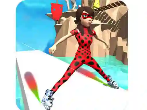 Jwèt Ladybug Skating Sky Up sou entènèt