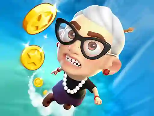 Jwèt Angry Gran Run: Grannywood sou entènèt