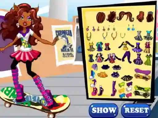 Jwèt Clawdeen skates sou entènèt