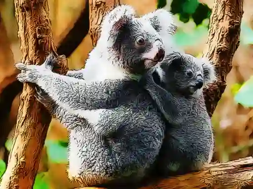 Jwèt Cute Baby Koala Bear sou entènèt