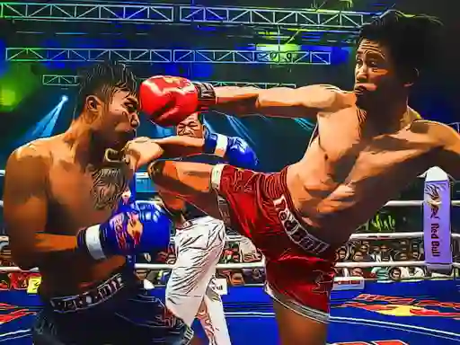 Jwèt MuayThai Fighters Jigsaw sou entènèt