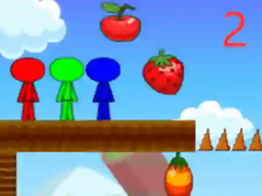 Jwèt Stickman Bros In Fruit Island 2 sou entènèt