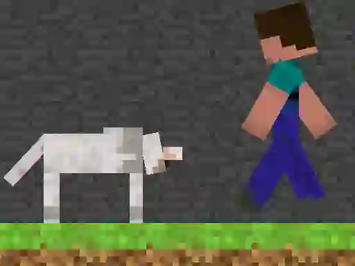 Jwèt Steve and Wolf sou entènèt