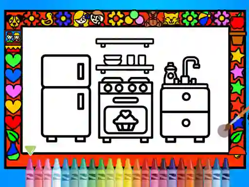Jwèt Color and Decorate Rooms sou entènèt