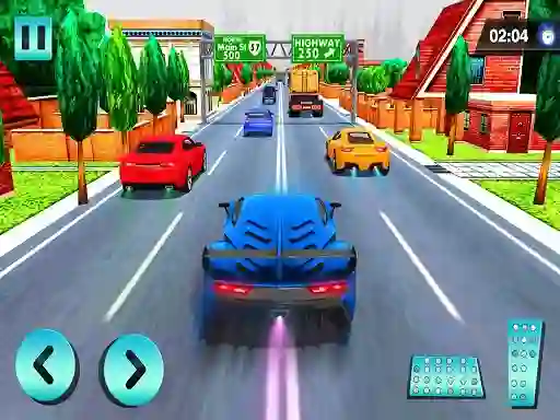 Jwèt Car Racing in Fast Highway Traffic sou entènèt