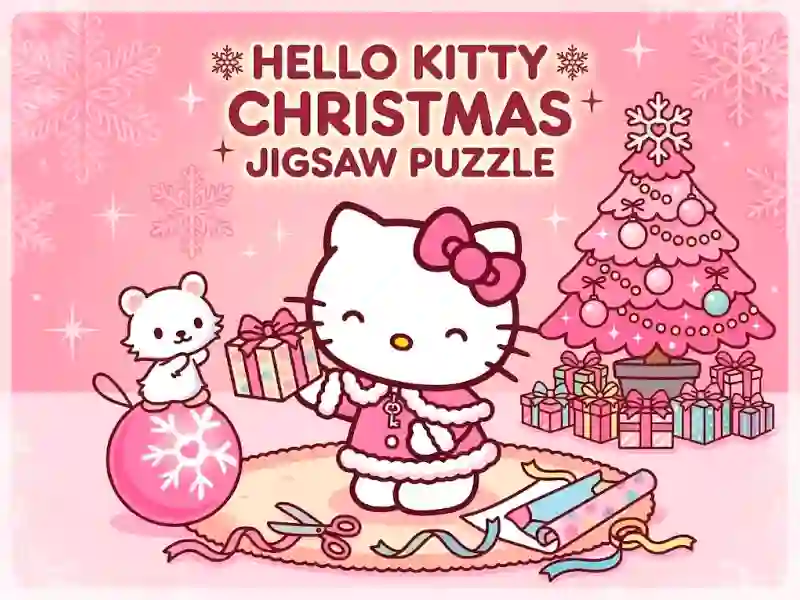 Jwèt Hello Kitty Christmas Jigsaw Puzzle sou entènèt