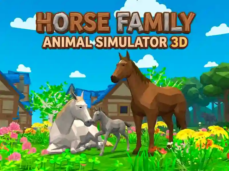 Jwèt Horse Family Animal Simulator 3D sou entènèt