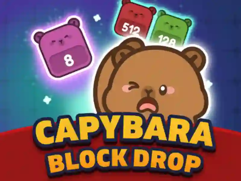 Jwèt Capybara Block Drop sou entènèt