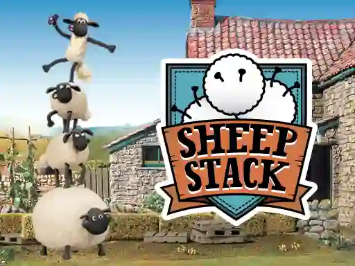 Jwèt Shaun The Sheep Sheep Stack sou entènèt