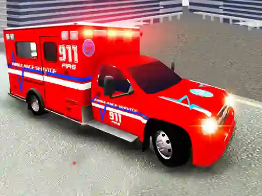 Jwèt City Ambulance Driving sou entènèt