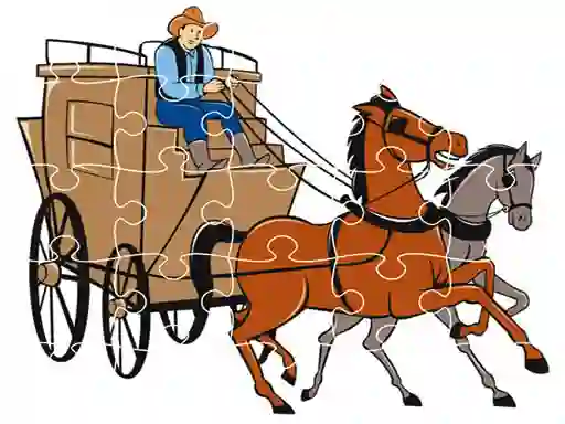 Jwèt Wagons Jigsaw sou entènèt