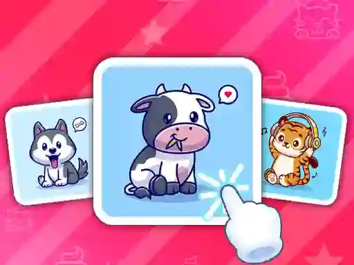 Jwèt Cute Animal Cards sou entènèt