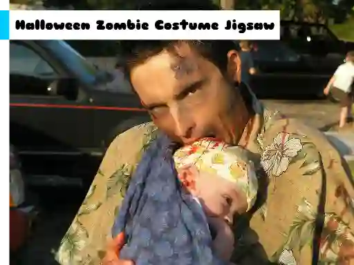 Jwèt Halloween Zombie Costume Jigsaw sou entènèt