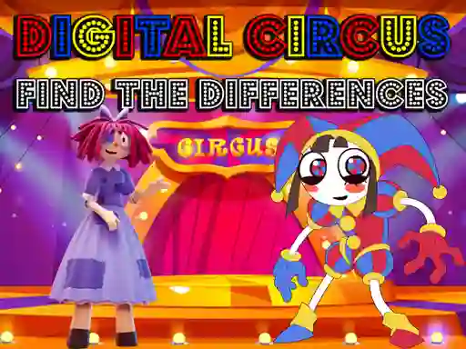 Jwèt Digital Circus Find The Differences sou entènèt