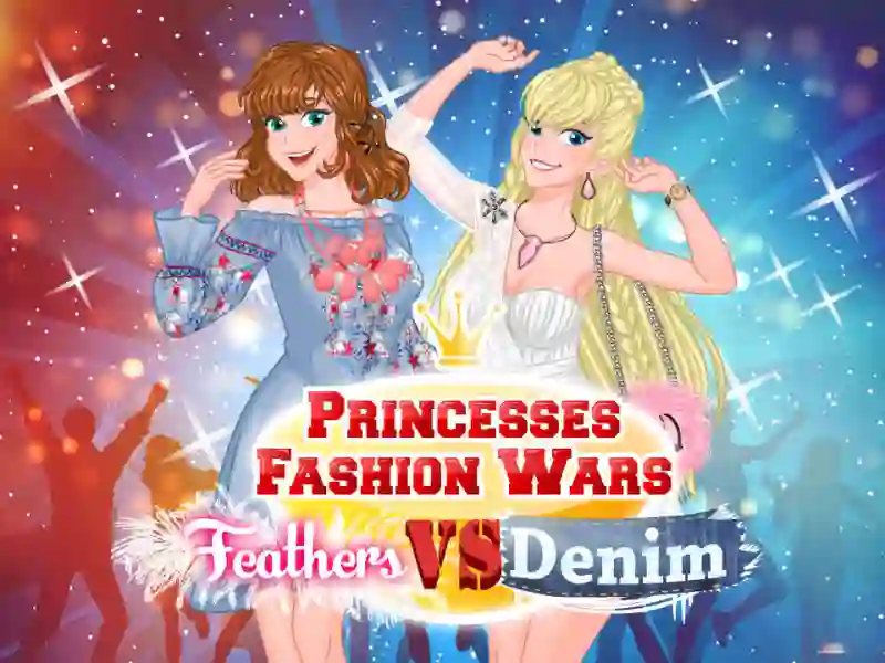 Jwèt Princesses Fashion Wars Feathers VS Denim sou entènèt