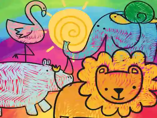 Jwèt Little Animals Coloring sou entènèt
