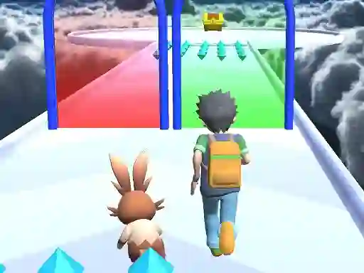 Jwèt Baby Monster Run sou entènèt