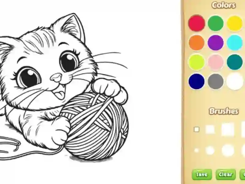 Jwèt Cat Coloring Book sou entènèt