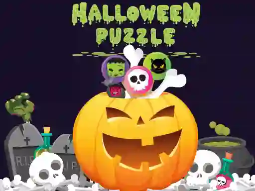 Jwèt Halloween Puzzle sou entènèt
