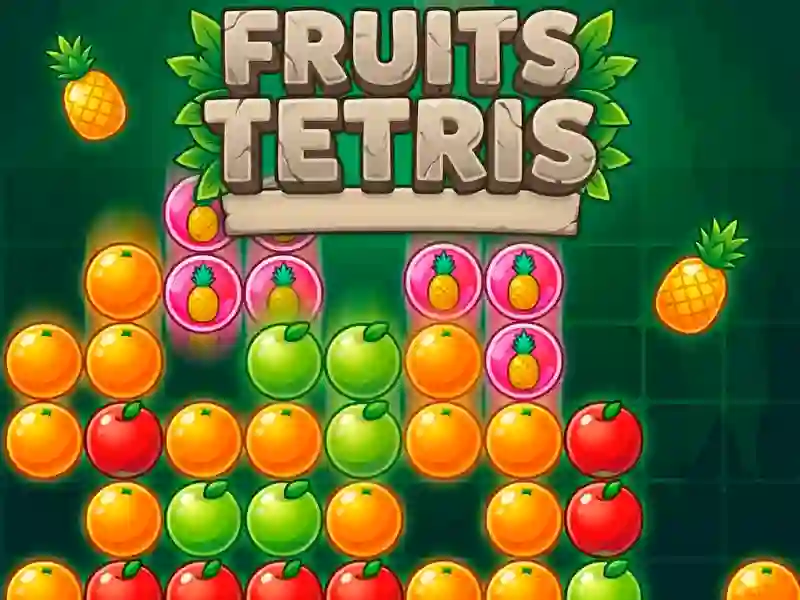 Jwèt Fruits Tetris sou entènèt