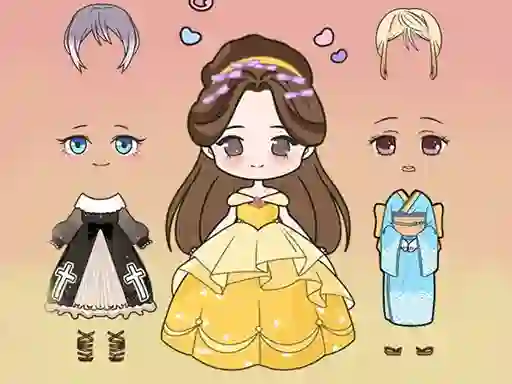 Jwèt Vivi Doll Dress Up sou entènèt