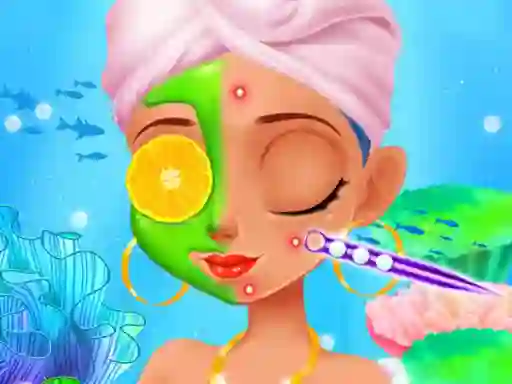 Jwèt Mermaid Games Princess Makeup sou entènèt