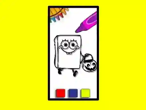 Jwèt SpobgeBob Halloween Coloring Book sou entènèt