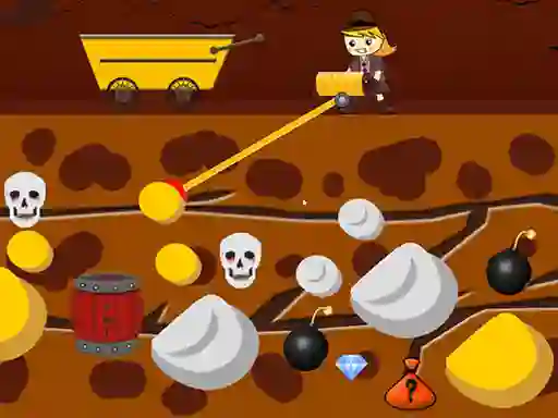 Jwèt Lady Gold Miner sou entènèt