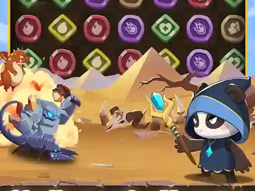 Jwèt Legend of Panda Match 3 & Battle sou entènèt