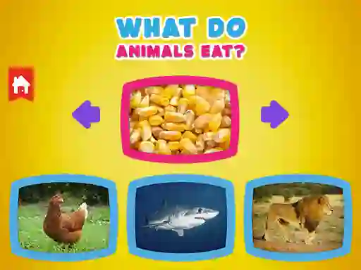 Jwèt What Do Animals Eat? sou entènèt
