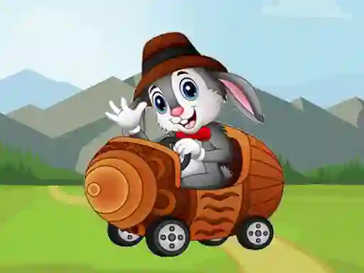 Jwèt Cartoon Animals In Cars Match 3 sou entènèt