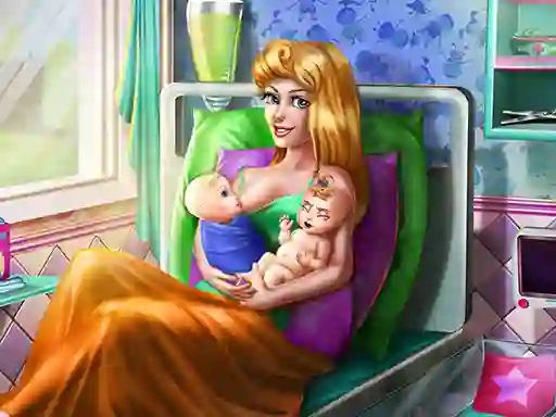 Jwèt Sleepy Princess Twins Birth sou entènèt