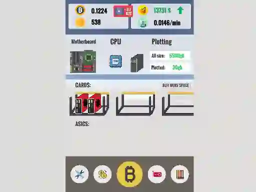Jwèt Bitcoin Clicker sou entènèt