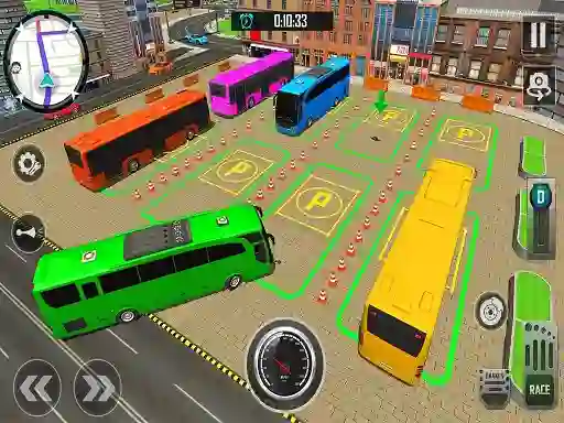 Jwèt Bus City Parking Simulator sou entènèt