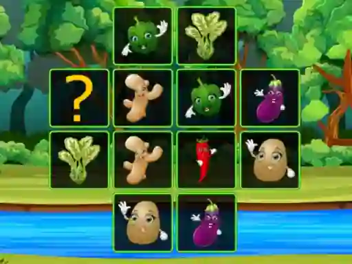 Jwèt Vegetable Cards Match sou entènèt