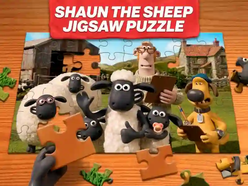Jwèt Shaun the Sheep Jigsaw Puzzle sou entènèt