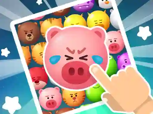 Jwèt Crazy Zoo Swipe Match 3 Puzzle sou entènèt