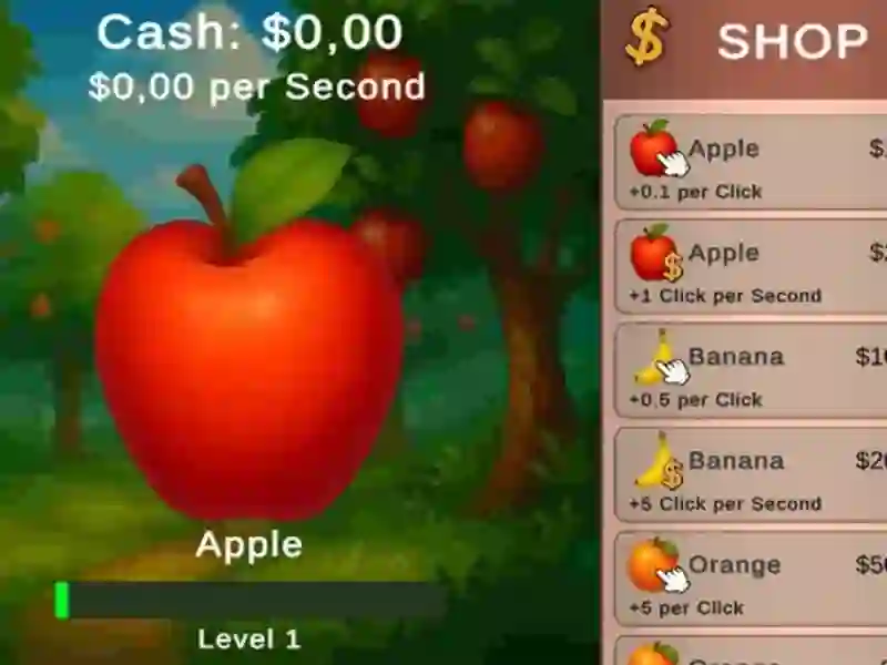 Jwèt Fruit Clicker sou entènèt