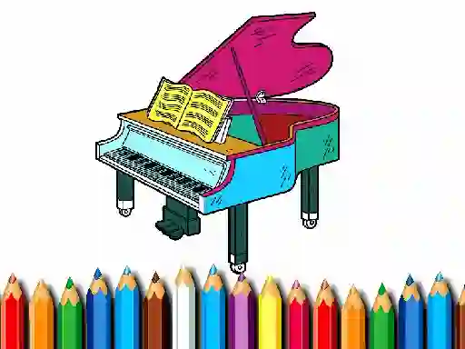 Jwèt Back To School: Piano Coloring Book sou entènèt
