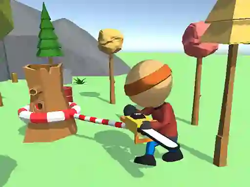 Jwèt Wood Man Cutter sou entènèt