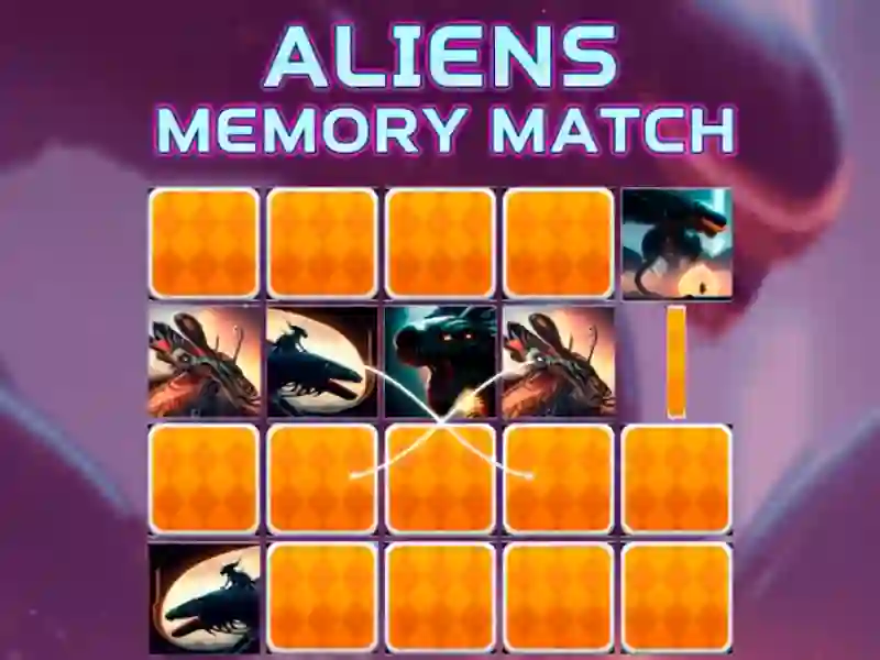 Jwèt Aliens Memory Match sou entènèt