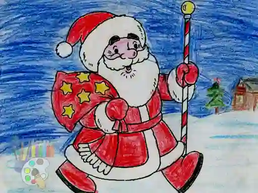 Jwèt Santa Claus Coloring sou entènèt